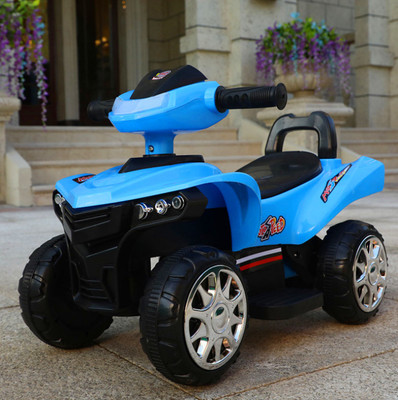 儿童电动四轮沙滩摩托车可充电电动汽车可坐人灯光音乐玩具童车